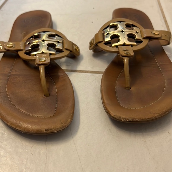 Tory Burch Miller Sandal in Tan & Gold - Picture 3 of 3